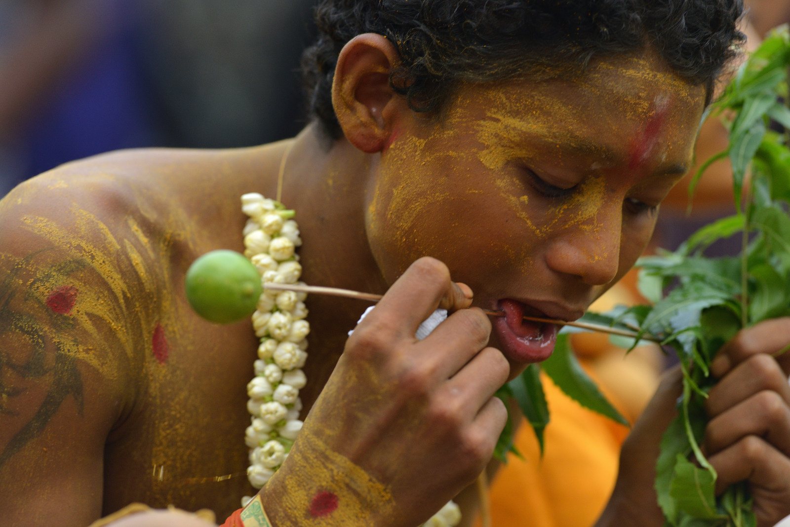 Celebrations and Festivals:  in Yangon, celebrating Kali